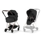 Cărucior 2 în 1 MIOS Comfort cadru Rosegold cu Landou pliabil și parte sport Sepia Black Cybex Platinum